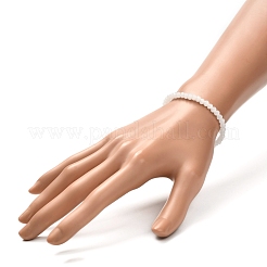 Детский браслет-стрейч из граненых стеклянных бусин рондель&nbsp;BJEW-JB06807-19