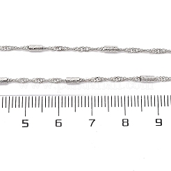 Латунные цепочки сингапур ожерелья для женщин NJEW-D302-04P