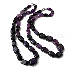 Ожерелья из окрашенного натурального агата кубической формы&nbsp;NJEW-C113-01A