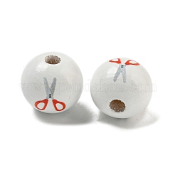 Набивные деревянные европейские бусины WOOD-L020-D03