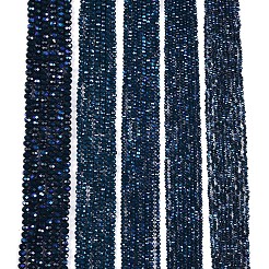 Гальванизировать непрозрачные сплошной цвет стеклянные бусы пряди&nbsp;EGLA-A044-P2mm-L16