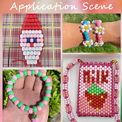 1200 шт. 12-х цветные прозрачные пластиковые бусины KY-SC0001-84