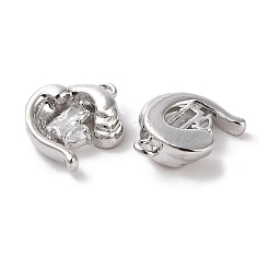 Латунные микропаве прозрачные кубические циркониевые подвески&nbsp;KK-G491-30P