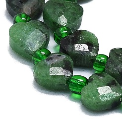 Chapelets de perles de rubis en zoïsite naturelle&nbsp;G-K245-P01-01
