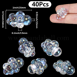 40 Stück transparente Acrylperlen mit UV-Beschichtung&nbsp;OACR-PA0001-69