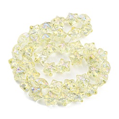 Нити прозрачных стеклянных бусин с гальваническим покрытием&nbsp;EGLA-G037-07A-FR01