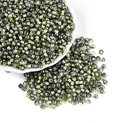 Прозрачные внутри цветные стеклянные бусины&nbsp;SEED-T007-19A-05