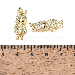 Pendentifs en laiton zircon cubique micro pavé noir&nbsp;CU-CBA9AFC-01G-02