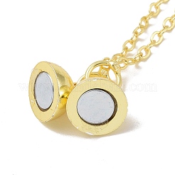 Латунная магнитная застежка с предохранительной цепочкой для троса KK-F839-036G