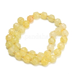 Colliers de perles en verre imitation jade teintées&nbsp;GL-Z001-02A-14