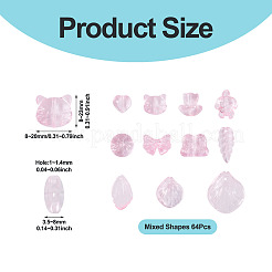 64 шт. прозрачные стеклянные бусины градиентного цвета&nbsp;GLAA-TA0003-48C