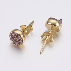 Серьги druzy смолы EJEW-F149C-14