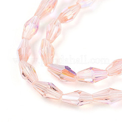 Прозрачные стеклянные бусины гальваническим пряди GLAA-K064-05A-01D