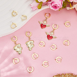 16 шт. фурнитура для сережек-колец Huggie Hoop из нержавеющей стали 201&nbsp;STAS-BBC0008-38G