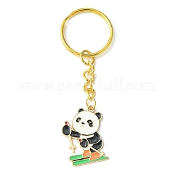 Porte-clés pendentifs en émail en alliage de panda de sport&nbsp;KEYC-JKC00501