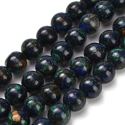 Натуральные нитки из бисера азурита G-Z110-C05-6mm