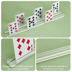 Spielkartenhalter aus Acryl&nbsp;ODIS-WH0058-24