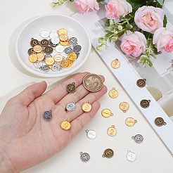 10 сумка 5-х цветных подвесок из сплава в тибетском стиле&nbsp;FIND-NB0006-82