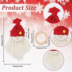 Weihnachts-DIY-Sets für handgefertigte Weihnachtsmann-Anhänger aus gewebter Baumwolle&nbsp;DIY-SC0028-12A