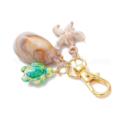 5 шт. подвеска в виде черепахи из акрила 5 цветов и синтетической бирюзы&nbsp;HJEW-JM03876-02
