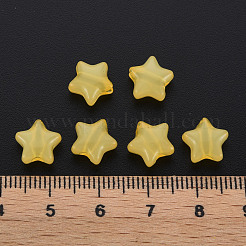 模造ゼリーアクリルビーズ  スター  きいろ  9x9.5x5.5mm  穴：2.5mm  約2050個/500g&nbsp;MACR-S373-45-E07