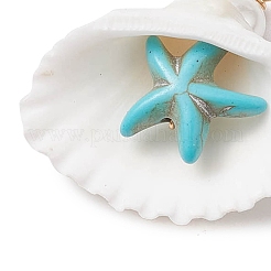 Подвески-звезды из окрашенной синтетической бирюзы&nbsp;PALLOY-JF02647-02