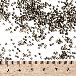 MIYUKIラウンドロカイユビーズ  日本製シードビーズ  （rr349)ダークブルーの裏地付きトパーズ光沢  15/0  1.5mm  穴：0.7mm  約27777個/50g&nbsp;SEED-X0056-RR0349