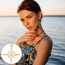 30 шт. подвески из латуни и АБС-пластика с имитацией жемчуга&nbsp;KK-UN0005-35