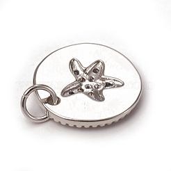 Подвески из латуни с микро-паве из василька и кубического циркония&nbsp;KK-I668-27P