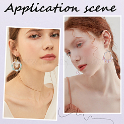 200 шт. 2-х цветные латунные кольца-подвески для бокалов вина KK-SP0001-32B