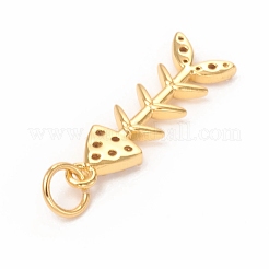 Латунные микропаве прозрачные подвески с фианитом KK-I668-18G