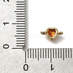 Стойка покрытие латунь кубический цирконий сердце звенья соединительные подвески KK-M014-01-G