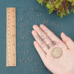 304ステンレススチールオープン丸カン  丸いリング  ステンレス鋼色  18ゲージ  10x1mm  内径：8mm  約310個/箱&nbsp;STAS-SC0003-83