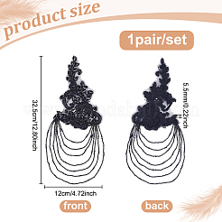 1 пара украшений для шитья из стразов&nbsp;DIY-NB0014-65B