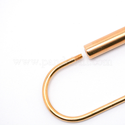 真鍮製ネジカラビナロックチャーム  ネックレス作り用  オーバル  ゴールドカラー  87x35.5x7.5mm  ネジ:30x8mm&nbsp;KK-WH0034-20G