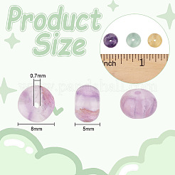 1 нить натуральных разноцветных флюоритовых бусин G-OC0004-75