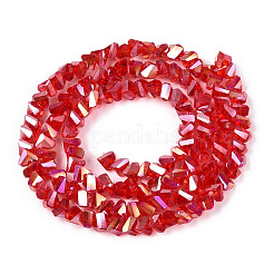 Chapelets de perles en verre transparent électrolytique&nbsp;GLAA-N021-4mm-08