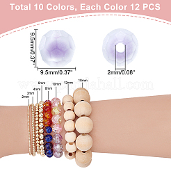 120 pz 10 colori perline acriliche trasparenti&nbsp;TACR-PH0001-51