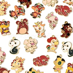 24шт 12 стиля подвески из сплава с эмалью&nbsp;ENAM-FS0002-86