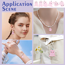 12шт 6 стиля подвески из полупрозрачной смолы&nbsp;RESI-LP0001-02