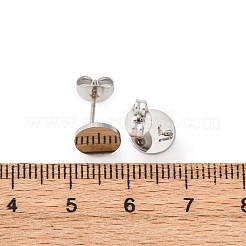 Фурнитура для сережек-гвоздиков из нержавеющей стали 304 STAS-D371-02P-02