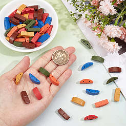 60 шт. 6-цветные окрашенные полумесяцы из натурального турмалина многорядные звенья G-NB0005-41