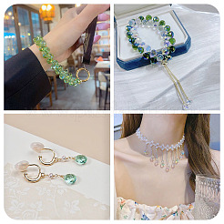 50шт 5 цвета гальванические прозрачные стеклянные бусины&nbsp;GLAA-TA0003-47C