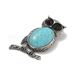 Окрашенные синтетической бирюзы большие кулоны&nbsp;G-XCP0001-49