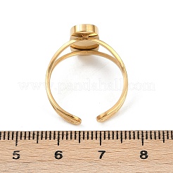 Настоящие позолоченные 18-каратным золотом компоненты манжетного кольца из нержавеющей стали 304&nbsp;X-STAS-A191-12D-G