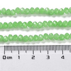 Запекание расписных стеклянных бусин с имитацией нефрита&nbsp;DGLA-A034-J4MM-A9