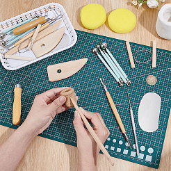 32 stücke 4 arten holz doppel köpfe modellierung ton sculpting werkzeuge set&nbsp;TOOL-BC0003-39