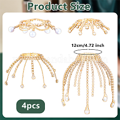 4 шт. подвески для бокалов вина из латуни и железа со стразами&nbsp;HJEW-OC00281