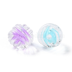 Perlina acrilica trasparente iridescente con placcatura UV in perlina&nbsp;LS-OACR-H112-08C