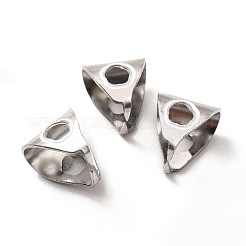 304ステンレススチールスナップオンベイル  エナメル  三角形  ステンレス鋼色  ミックスカラー  9x8x7mm  ピン：1mm&nbsp;STAS-I193-10P